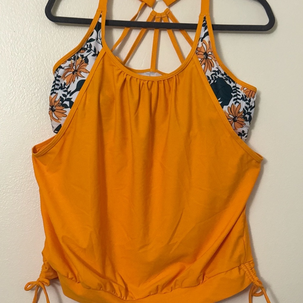 Orange Floral Women's swinsut